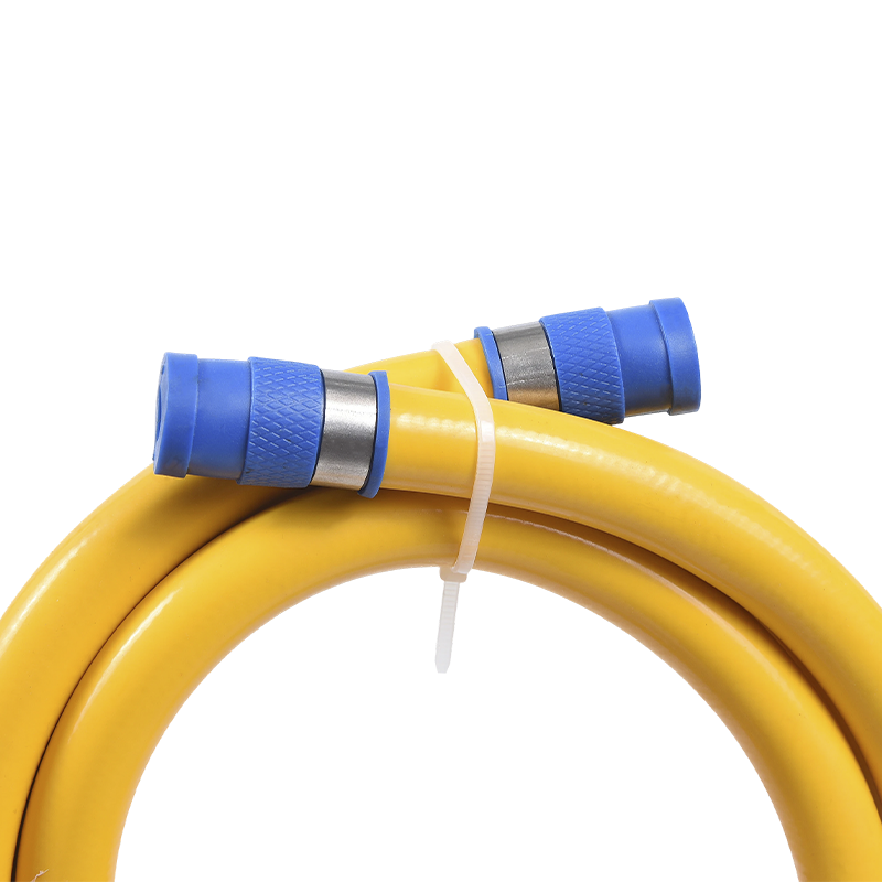 Hose Gáis PVC Buí Solúbtha Cruach Dhosmálta